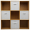 Charles Jacobs (4 White Drawers) Charles Jacobs Oak 9 Cube Open Book Shelf Storage 3