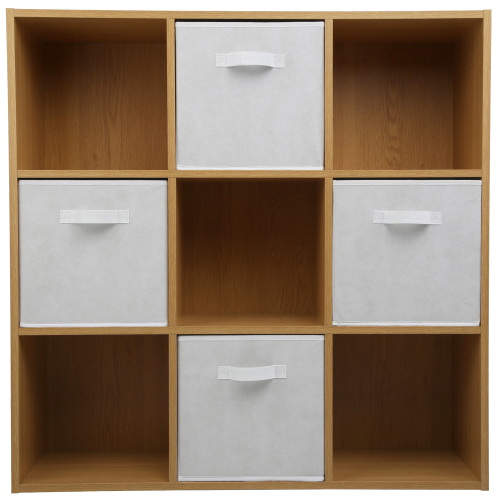 Charles Jacobs (4 White Drawers) Charles Jacobs Oak 9 Cube Open Book Shelf Storage 2