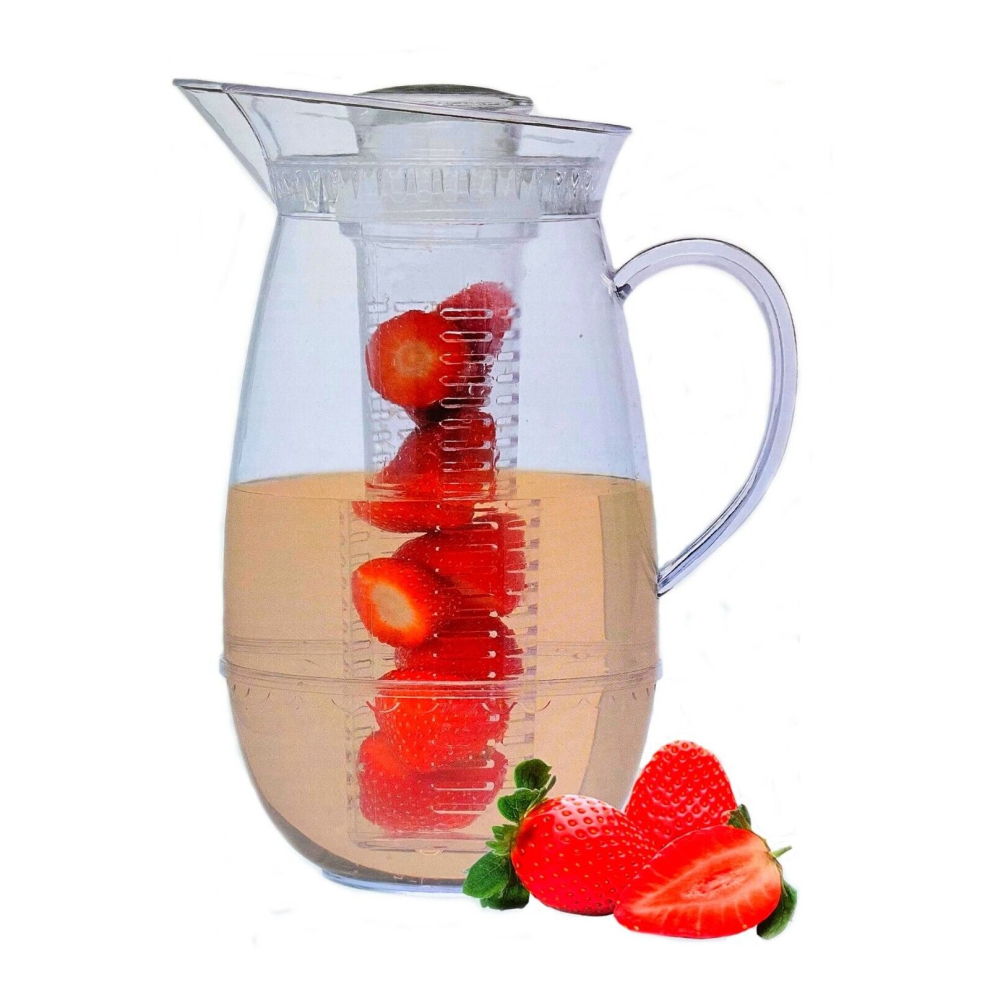 2.4L Fruit Infusing Infuser Jug Pitcher Plastic Sports Health Infusion