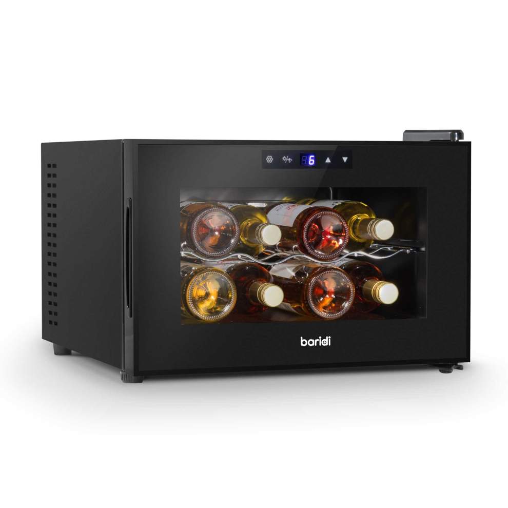 Baridi 8 Bottle Wine Cooler, Thermoelectric, 5-18C, Touch Control, Table Top - DH218