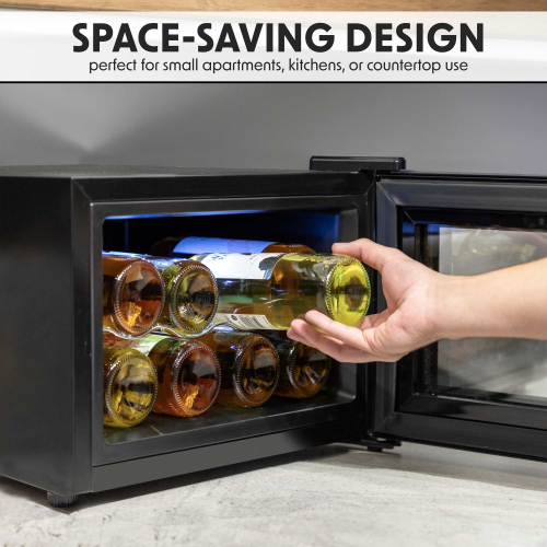 Dellonda Baridi 8 Bottle Wine Cooler, Thermoelectric, 5-18C, Touch Control, Table Top - DH218 2