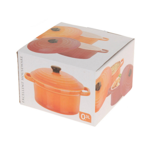 Teglia in porcellana con coperchio 300 ml 1