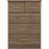 Seconique Nevada 3+2 Drawer Chest Rustic Oak Effect 5 Drawers 3