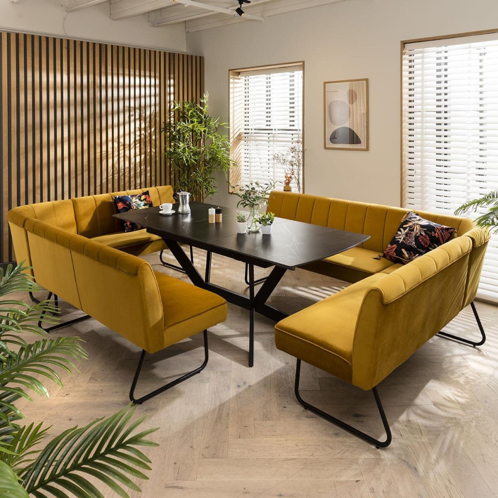 Deco Ceramic Extending Corner Dining Bench Set Mustard B2L-image-OPC-PD2RFYV-NEW