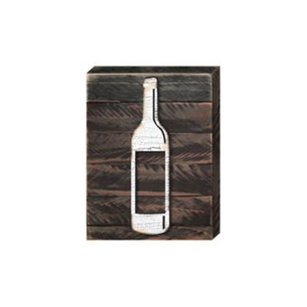 Clean Choice Wine Bottle Art On Board Wall Decor