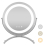Costway Round Makeup Vanity Mirror with 3-Color Dimmable LED Lights, Smart Touch Control, 360 Rotation, Explosion-Proof Silver Mirror 3