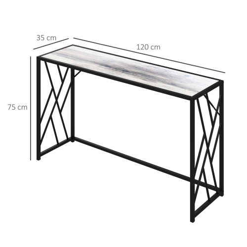 Homcom HOMCOM Vintage Sofa Table, Metal Frame Console Table for Hallway Living Room 1