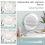 Costway Round Makeup Vanity Mirror with 3-Color Dimmable LED Lights, Smart Touch Control, 360 Rotation, Explosion-Proof Silver Mirror 6