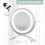 Costway Round Makeup Vanity Mirror with 3-Color Dimmable LED Lights, Smart Touch Control, 360 Rotation, Explosion-Proof Silver Mirror 2