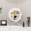 Costway Round Makeup Vanity Mirror with 3-Color Dimmable LED Lights, Smart Touch Control, 360 Rotation, Explosion-Proof Silver Mirror 4