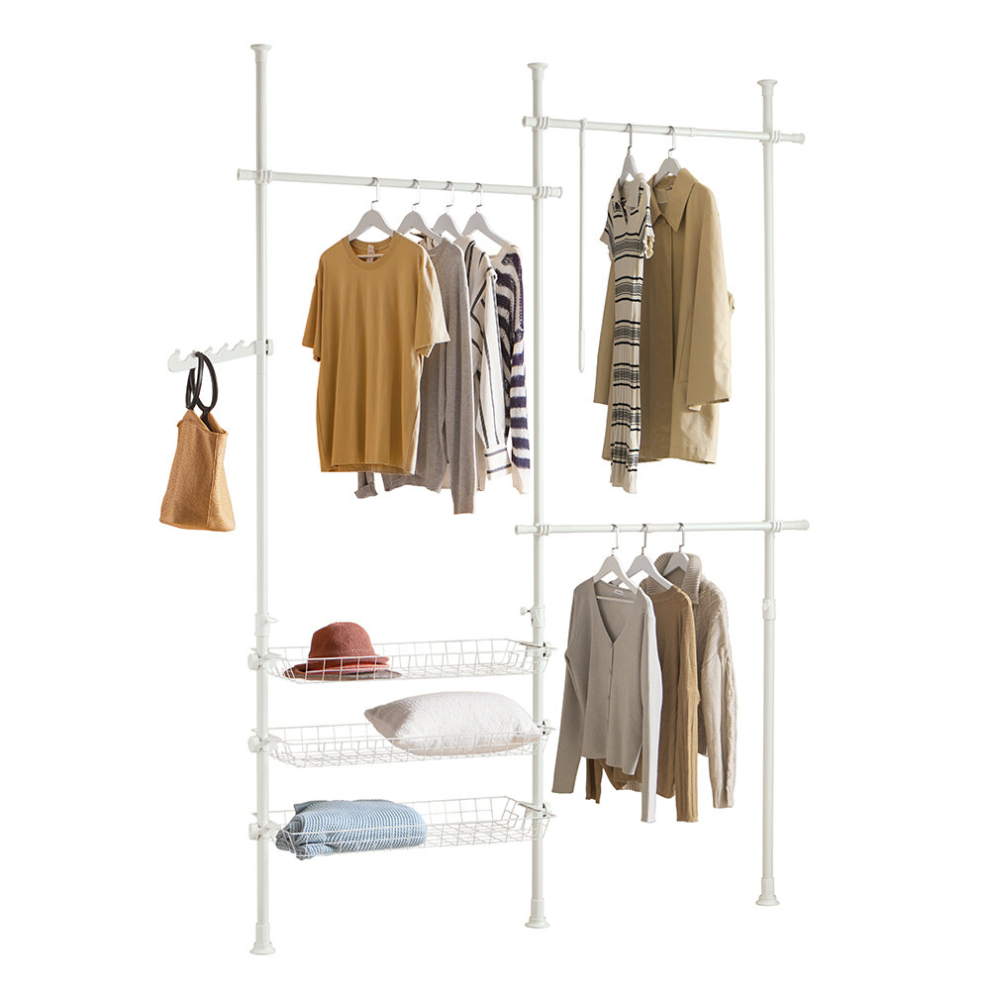 SoBuy FRG34-W，Telescopic Wardrobe Hanging Rail