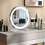 Casart Makeup Vanity Mirror 3 Color Dimmable LED Lighted Round Mirror with Smart Touch 3