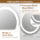 Casart Makeup Vanity Mirror 3 Color Dimmable LED Lighted Round Mirror with Smart Touch 7
