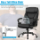 Costway Executive Office Chair 6 Point Massage 360° Swivels Adjustable High Back w/ Armrest 9