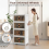 Casart 4 Pack Stackable Storage Cabinet Folding Home Organizer Lockable Wheels 78 Gal 5