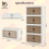 Casart 4 Pack Stackable Storage Cabinet Folding Home Organizer Lockable Wheels 78 Gal 9