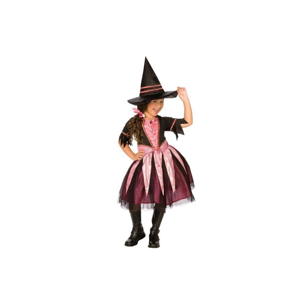 Supriseitsme Unisex Kids Fuchsia Sparkle Witch Child Medium