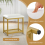 Casart 3 IN 1 Vanity Dressing Table Set Book Storage Shelf Ladder Desk Cushioned Stool 6