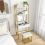 Casart 3 IN 1 Vanity Dressing Table Set Book Storage Shelf Ladder Desk Cushioned Stool 7