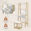 Casart 3 IN 1 Vanity Dressing Table Set Book Storage Shelf Ladder Desk Cushioned Stool 2