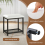 Casart 3 IN 1 Vanity Dressing Table Set Book Storage Shelf Ladder Desk Cushioned Stool 6