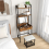 Casart 3 IN 1 Vanity Dressing Table Set Book Storage Shelf Ladder Desk Cushioned Stool 7