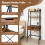 Casart 3 IN 1 Vanity Dressing Table Set Book Storage Shelf Ladder Desk Cushioned Stool 3