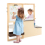 Costway Children's Art Easel & Drawing Table Bench Set Double-Sided Adjustable with Chalks 1
