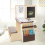 Costway Children's Art Easel & Drawing Table Bench Set Double-Sided Adjustable with Chalks 9