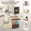 Costway Children's Art Easel & Drawing Table Bench Set Double-Sided Adjustable with Chalks 2