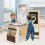 Costway Children's Art Easel & Drawing Table Bench Set Double-Sided Adjustable with Chalks 7