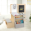 Costway Children's Art Easel & Drawing Table Bench Set Double-Sided Adjustable with Chalks 9