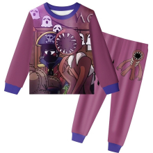 (110) Cartoon Clothes Two Piece Suit Virtual World DOOR Long Sleeve Kids Two Piece Suit
