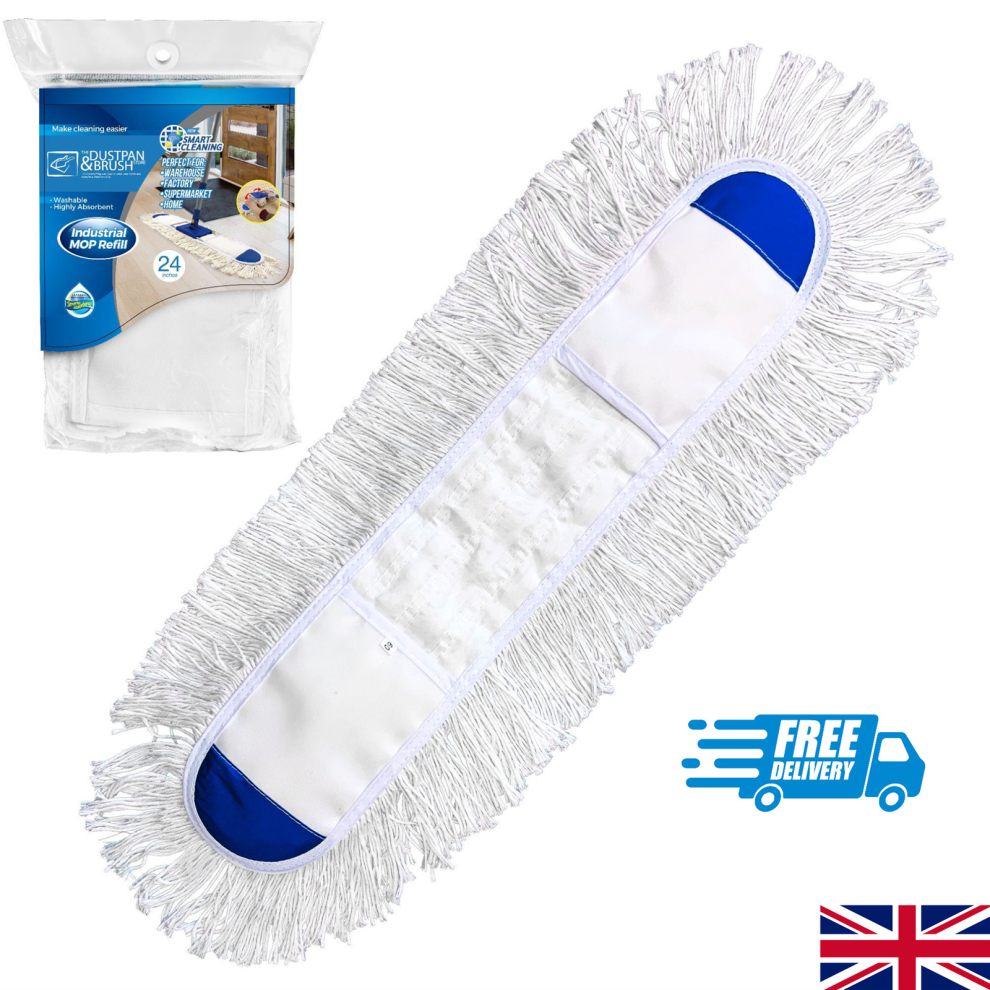 Flat Mop Refill Industrial Commercial Pad Cotton Replacement Absorbent