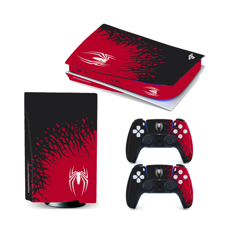 Newjass Sticker Skin For Ps5 Disc Edition Wrap Vinyl For Console + Controller Decal