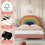 (135*190 cm) Upholstered Bed with Slatted Frame and Headboard 6