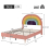 (135*190 cm) Upholstered Bed with Slatted Frame and Headboard 10