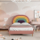 (135*190 cm) Upholstered Bed with Slatted Frame and Headboard 5
