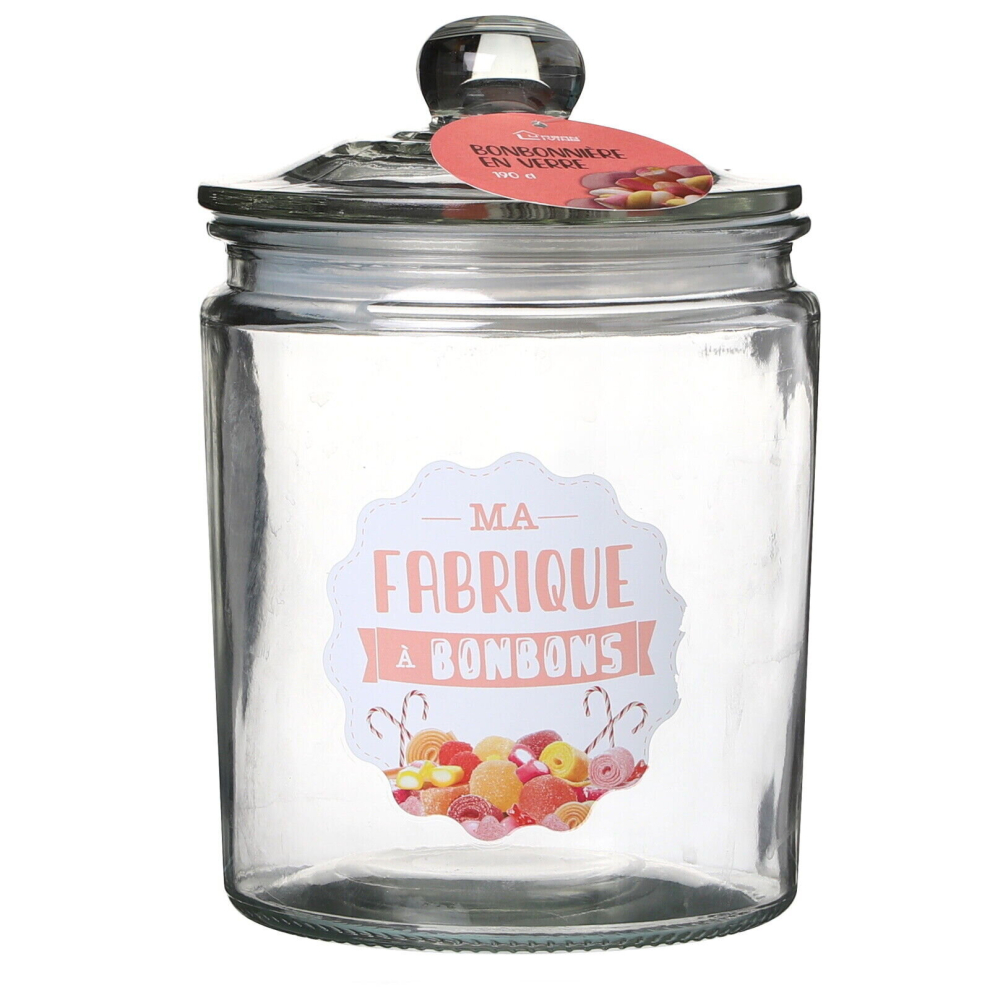 Urban Living Glass Sweet Jar Storage Sweetie Biscotti Cookie Jar Biscuit Barrel