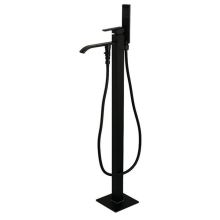 Executive Freestanding Roman Tub Filler with Handshower, Matte Black - 41.76 x 14.91 x 7.64 in.