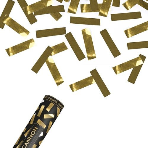 Gold Metallic Medium Confetti Cannon 40cm