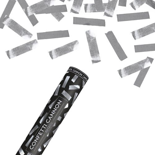 Silver Metallic Extra Large Confetti Cannon 80cm