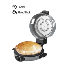 Sonashi 2 In 1 Arabic Bread/Roti/Tortilla And Pizza Maker Non-stick Cooking Surface 1800W SABM-863 Silver/Black