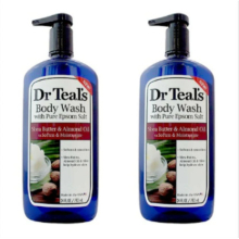 Dr. Teal's Epsom Salt Body Wash with Shea Butter - Shower Gel Pack of 2 (710ml Each)