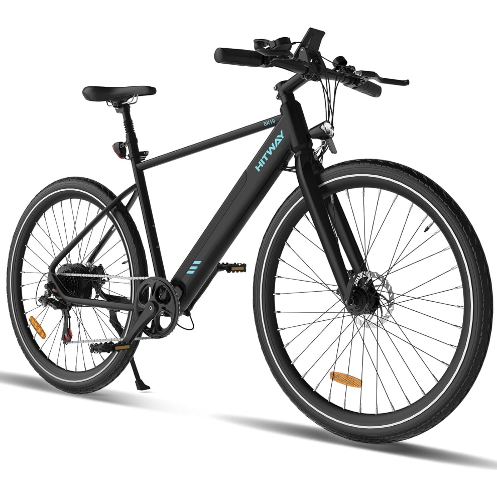 (HITWAY E-Bike, Electric Bike, 26" Ebikes, up 90KM Hybrid Bike Citybike MT Bicycle,36V 12AH, 7-speed Shimano,250W MT bike) HITWAY Electric Bike,26" Eb