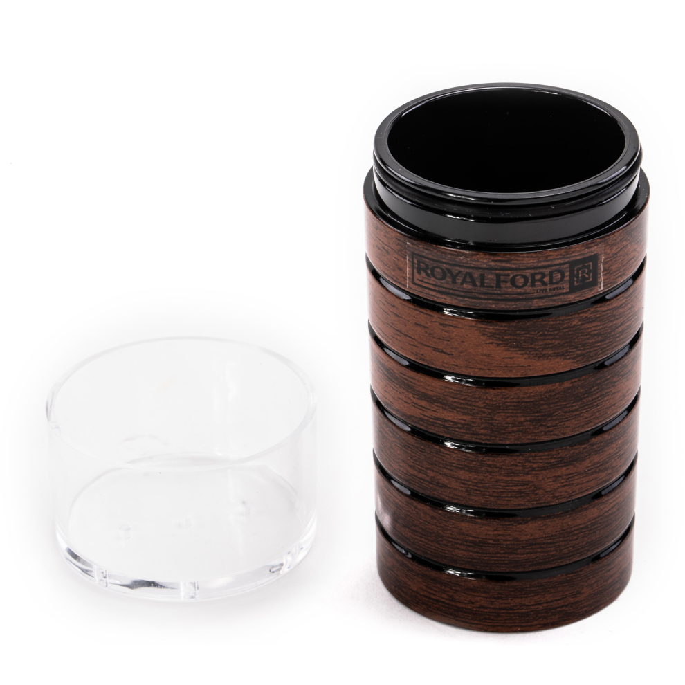 Royalford Cherry Wood Acrylic Salt Bottle 70ml, Lightweight Salt Mill