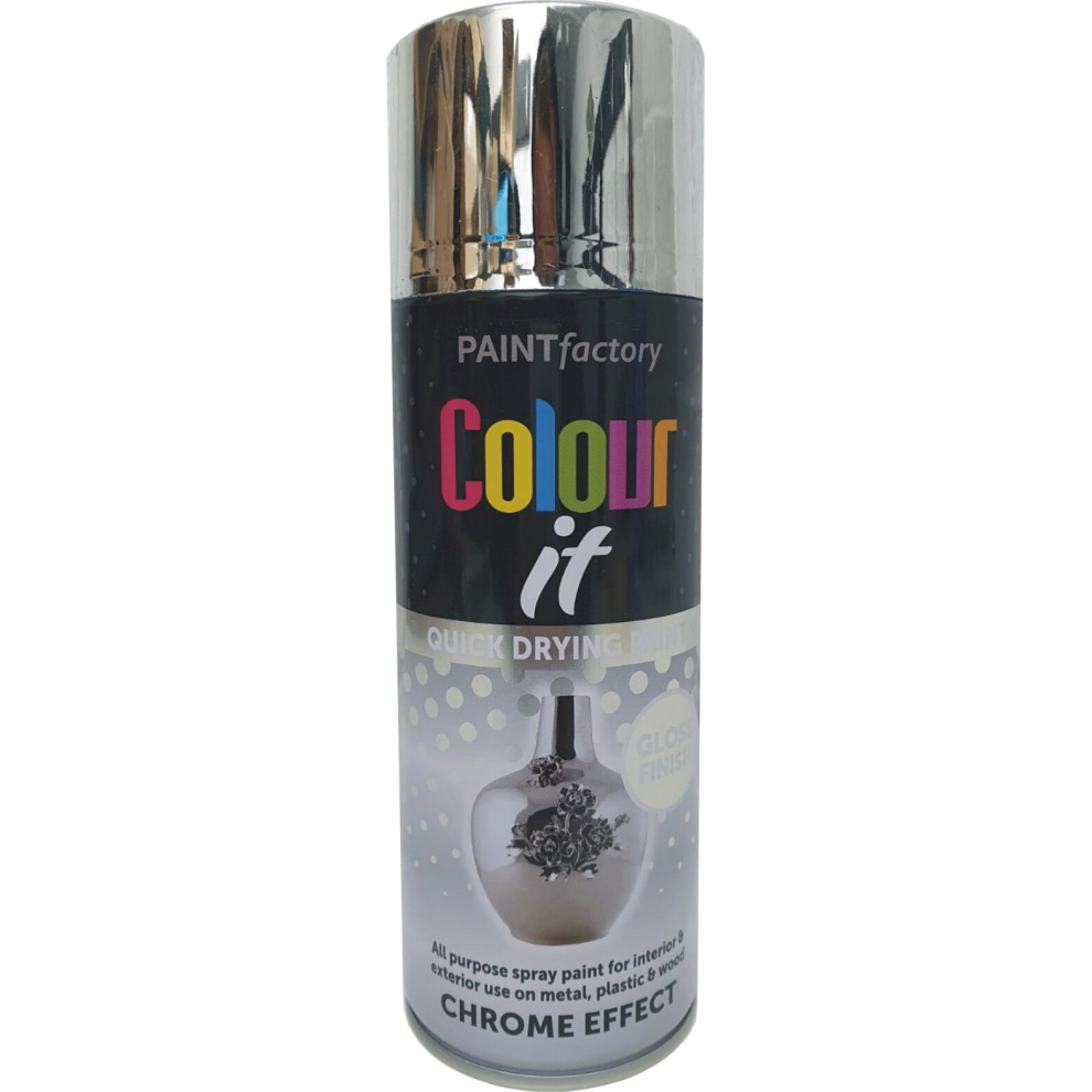 400ml Chrome Effect Spray Paint Aerosol Auto Extreme for Car Van Bike