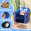Costway Kids Sofa Children Armrest Upholstered Chair Cute Pattern Armchair Solid Frame 7