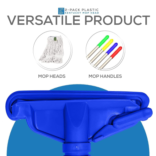 Blue Kentucky Mop Head Holder Clip Handle Bracket Replacement Plastic 2