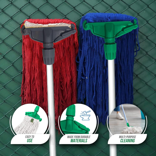 Kentucky Mop Head Holder Clip For Handle Bracket Replacement Green 2